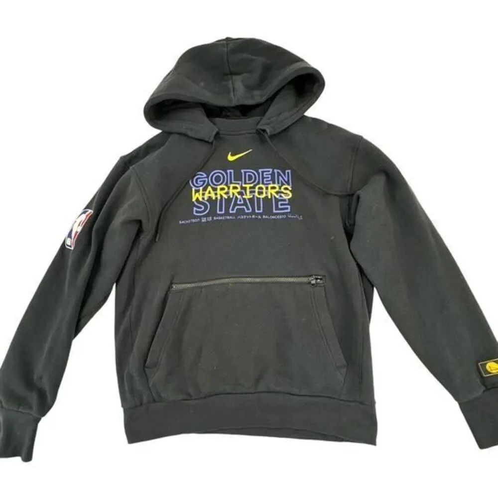 Nike Golden State Warriors Courtside Hooded‎ Embroidered Sweatshirt Zip Pocket